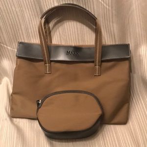 Maxx New York Canvas Purse with Makeup Bag